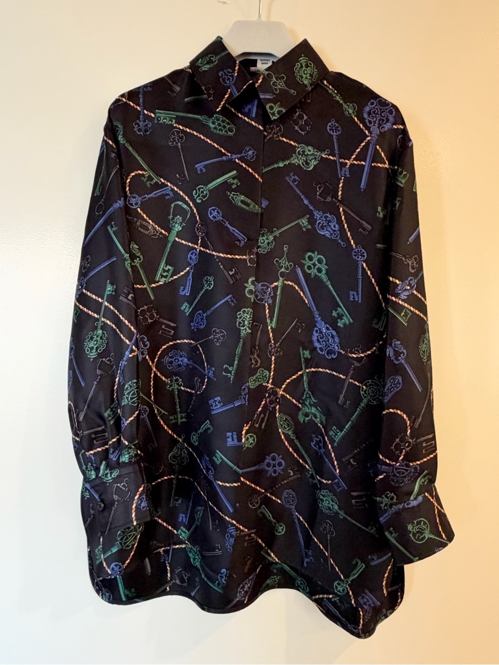 Hermes Women’s RTW Button Down 100% Silk Top - Size 36
